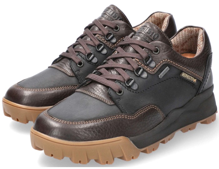 Mephisto WESLEY GT GORE TEX men s lace shoe dark brown leather